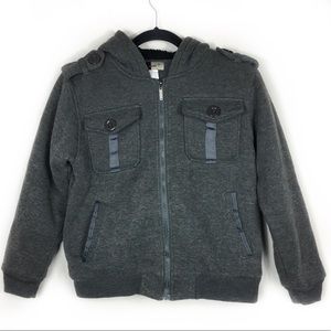 DN Jeans Gray Hood Jacket, size Large